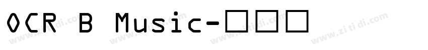 OCR B Music字体转换
